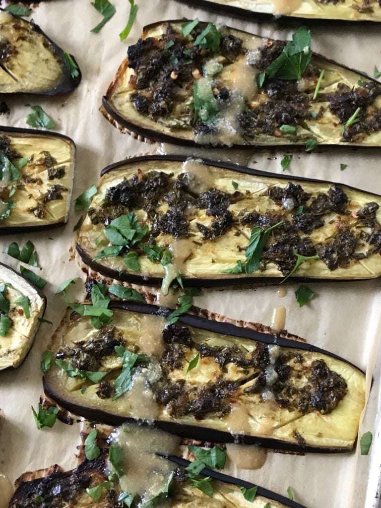 Roasted Eggplant + Tahini