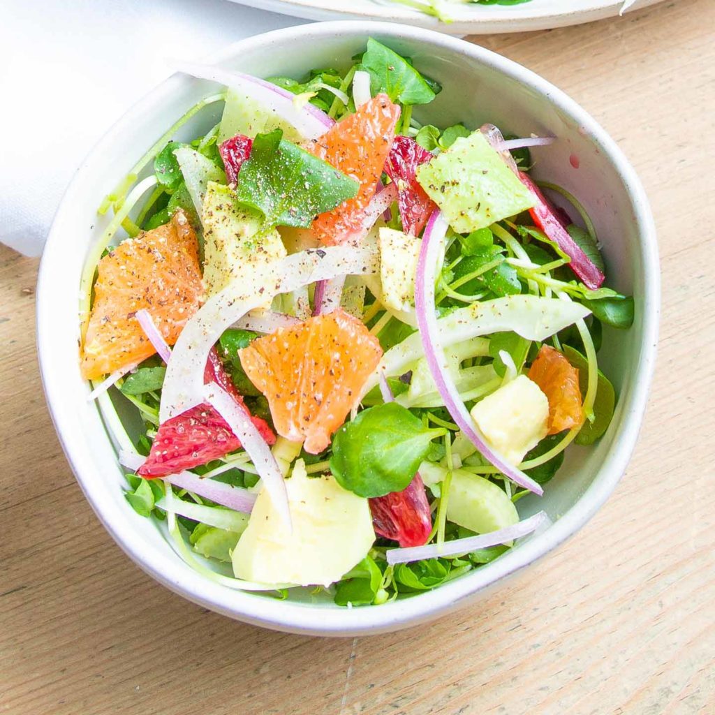 Small bowl orange and fennel salad