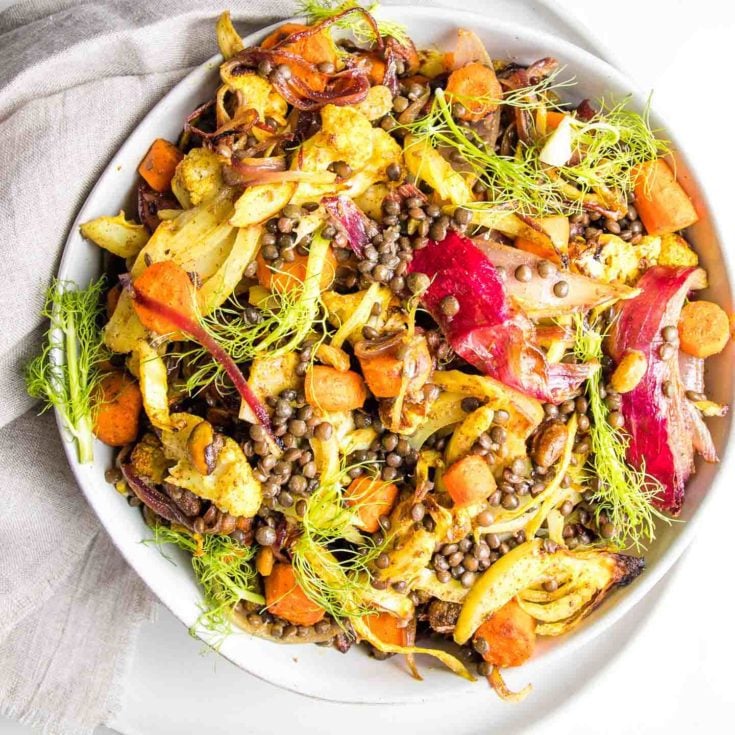 Lentil Salad with Roasted Vegetables