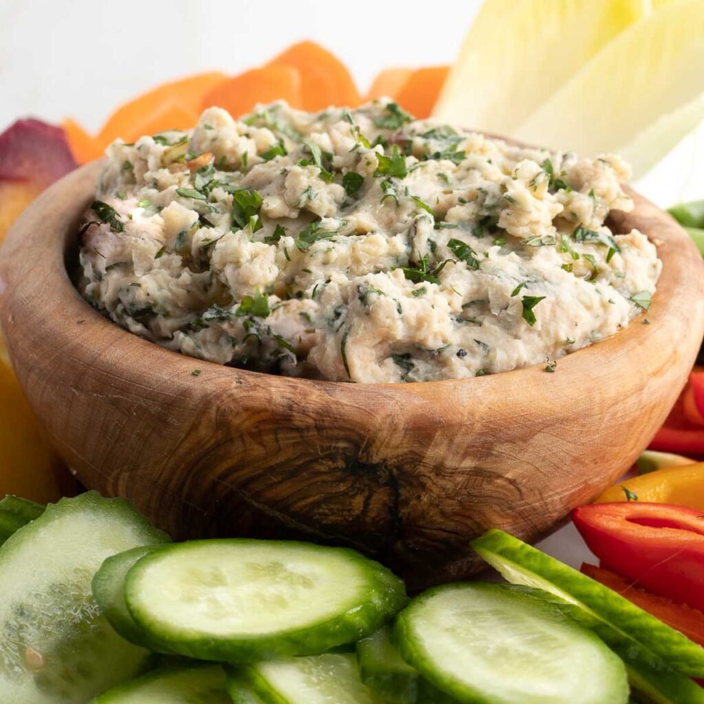 Easy Vegan White Bean Dip with Garlic and Herbs Debra Klein