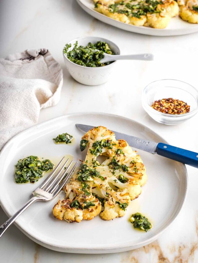 Cauliflower Steaks with Chimichurri