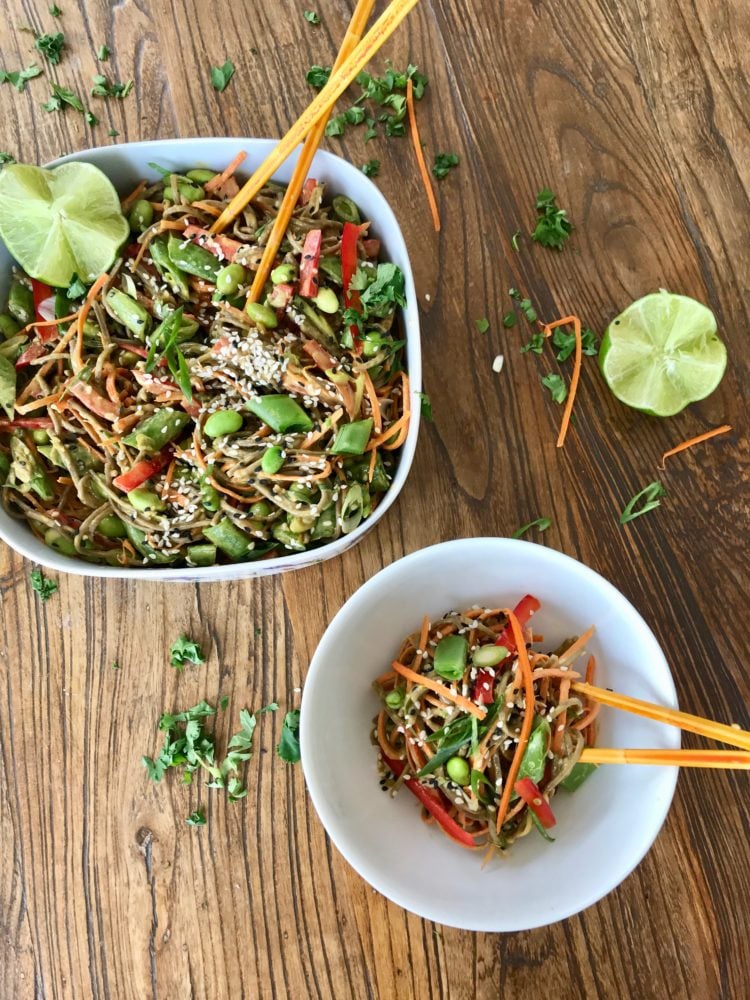 Sesame Soba Noodle + Veggie Salad