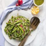 Sugar Snap Peas, Radishes with a lemon dill vinaigrette