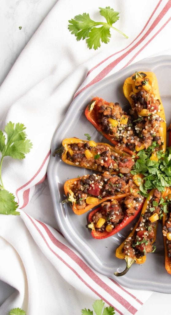 Lentil Stuffed Mini Peppers Vegan & Glutenfree. Debra Klein