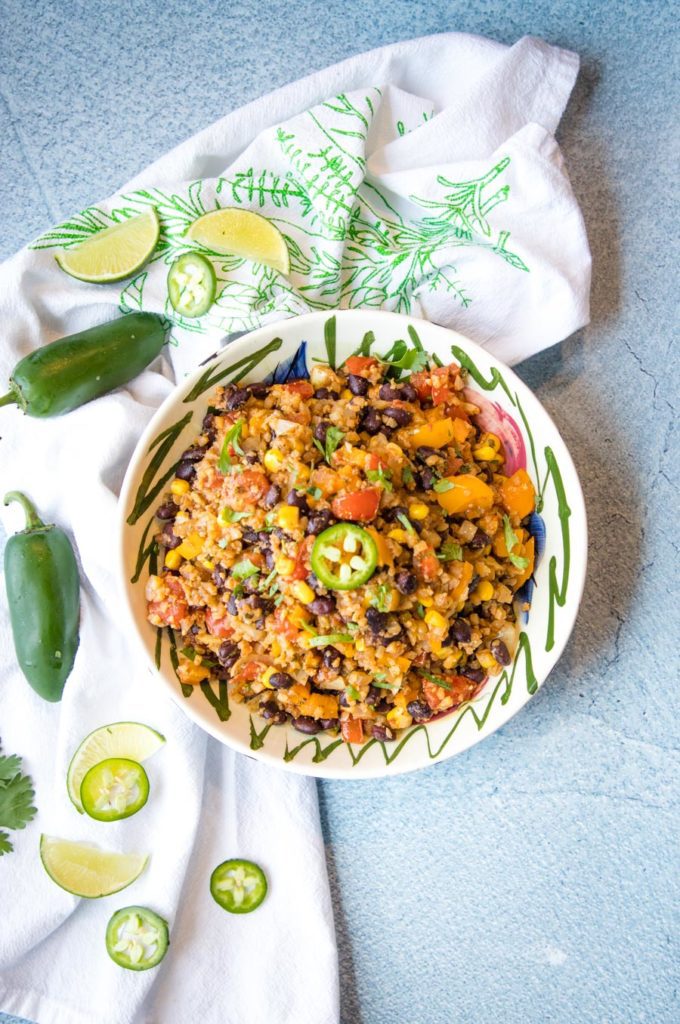Oven Roasted Mexican CauliRice Debra Klein Easy Plant Based Recipes