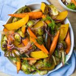Big chunks of colorful veggies...perfect for a Thanksgiving Side Dish.
