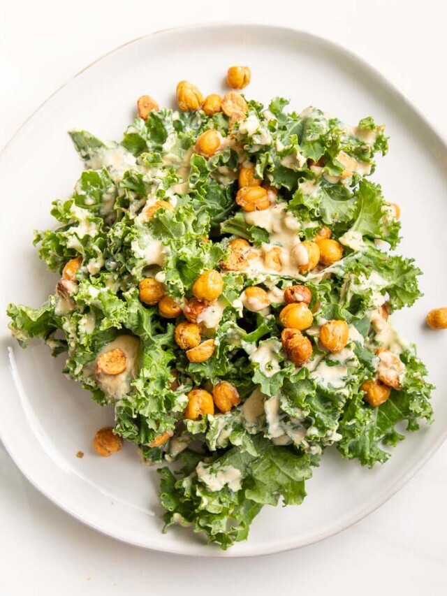 Vegan Kale Caesar Salad