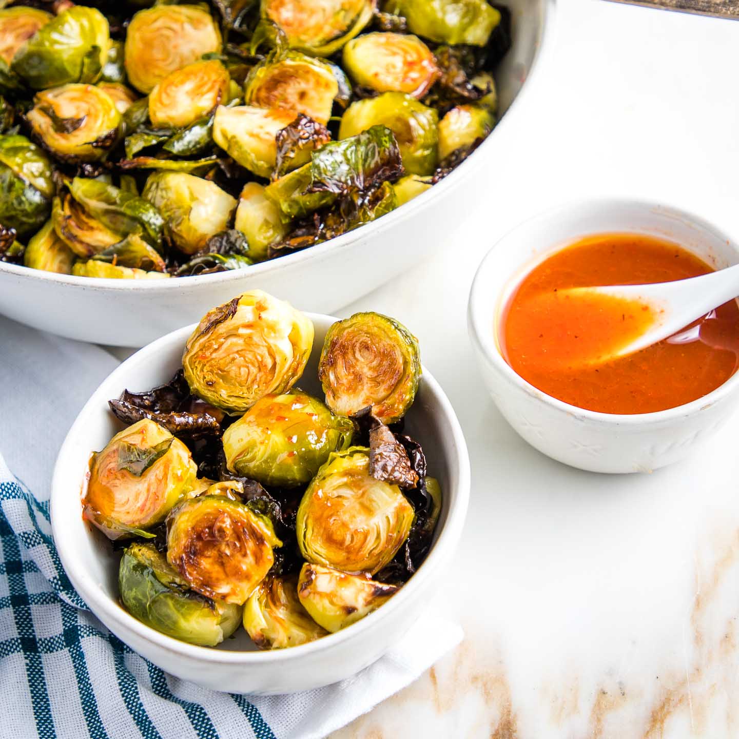 Honey Sriracha Roasted Brussels Sprouts Debra Klein