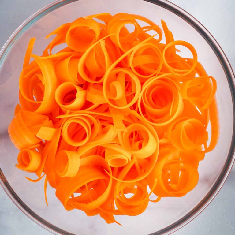 Sweet and Spicy Carrot Ribbons Salad - Debra Klein